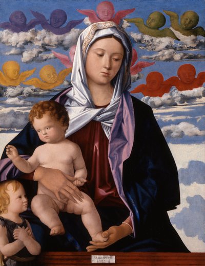 聖ヨハネと洗礼者の聖母子 作： Giovanni Bellini